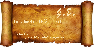 Gradwohl Dániel névjegykártya